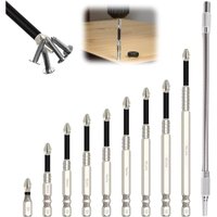 Set mit 10 hochmagnetischen Schraubendreherbits und hochmagnetischer Verlängerungsstange – Universal – Starker und langlebiger Magnet – Rutschfest – Set mit 10 hochmagnetischen Schraubendreherbits und hochmagnetischer Verlängerungsstange – Universal – Starker und langlebiger Magnet – Rutschfest – von Neptune