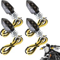 Stück 12V LED-Motorradblinker mit E-Prüfzeichen, Mini-5-LED-Motorradblinker, E-Prüfzeichen-zertifiziert, IP65 wasserdichte Universalblinker für von Neptune