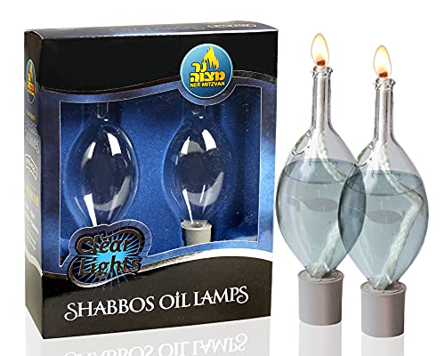 Ner Mitzvah Tear Drop Form Paraffin Halterung inklusive Sicherheit Gummi und docht Farblos von Ner Mitzvah
