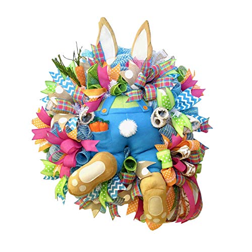 NerYuo Ostern Handwerk Kaninchen Girlande Ostern Frühlings Kranz Türkranz mit Blumen Dekoration für Frühling und Ostern Osterkranz Frühlingskranz Türkranz Willkommensschild (Multicolor, One Size) NerYuo Ostern Handwerk Kaninchen Girlande Ostern Frühlings Kranz Türkranz mit Blumen Dekoration für Frühling und Ostern Osterkranz Frühlingskranz Türkranz Willkommensschild (Multicolor, One Size) von NerYuo