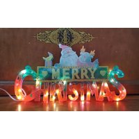 Harzplakat Frohe Weihnachten, Weihnachtslampe, Weihnachtsschmuck, Weihnachtsbeleuchtung, Weihnachtsmanndeko Zum Aufhängen, Weihnachtsrentier von NereidaByAngela
