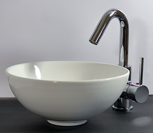 Nero Keramik Aufsatz Waschbecken rund 28cm Gäste-Bad WC Waschschale Waschtisch klein Nero Keramik Aufsatz Waschbecken rund 28cm Gäste-Bad WC Waschschale Waschtisch klein von Nero