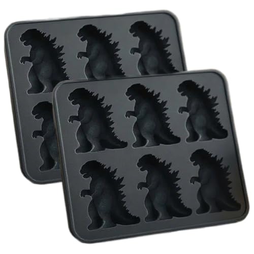2 Dinosaurier-Eisformen Silikon sicher wiederverwendbar 3D-Dinosaurierform süße Eiswürfelschale für Whisky-Party 2 Dinosaurier-Eisformen Silikon sicher wiederverwendbar 3D-Dinosaurierform süße Eiswürfelschale für Whisky-Party von Neroyaner