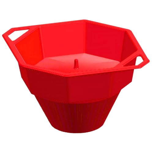 Mikrowellen-Popcornschale zusammenklappbarer sicherer Silikon-Popcorn-Popper für die Mikrowelle hitzebeständige Mikrowellen-Popcorn-Maker-Schüssel mit Deckel -Eimer mit Griffen von Neroyaner