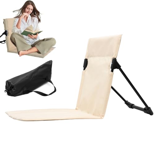 Neroyaner Faltbarer Strandstuhl mit Tragetasche tragbarer Sonnenbade-Strandliegestuhl mit Rückenlehne klappbarer Strandstuhl für Urlaub Garten Park Camping Beige Neroyaner Faltbarer Strandstuhl mit Tragetasche tragbarer Sonnenbade-Strandliegestuhl mit Rückenlehne klappbarer Strandstuhl für Urlaub Garten Park Camping Beige von Neroyaner
