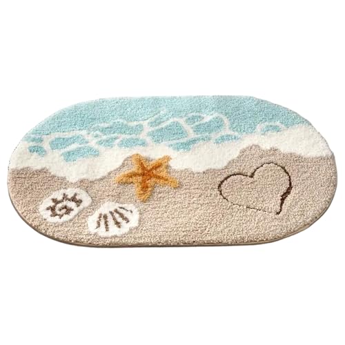 Neroyaner Strand-Badezimmerteppiche 40, 6 x 61 cm weiche saugfähige Strand-Badematte rutschfeste waschbare Küsten-Badematte für Küche und Schlafzimmer Neroyaner Strand-Badezimmerteppiche 40, 6 x 61 cm weiche saugfähige Strand-Badematte rutschfeste waschbare Küsten-Badematte für Küche und Schlafzimmer von Neroyaner