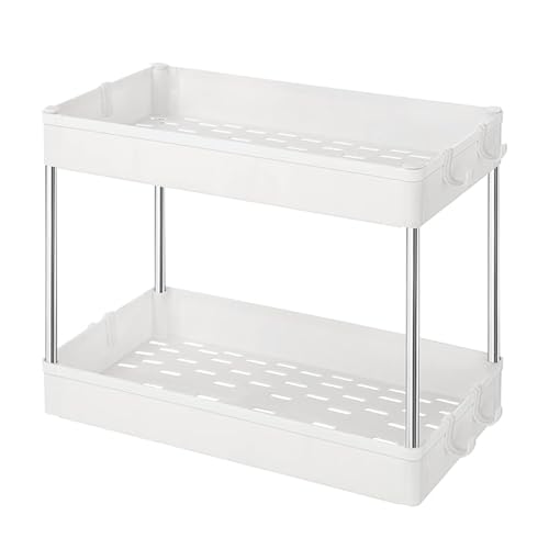Neroyaner Untertisch-Organizer und -Aufbewahrung 2-stufiger Untertisch-Organizer mit Haken 40, 6 x 23, 9 x 33 cm platzsparend rostbeständig Mehrzweck-Küchenbedarf für Badezimmer Küche Neroyaner Untertisch-Organizer und -Aufbewahrung 2-stufiger Untertisch-Organizer mit Haken 40, 6 x 23, 9 x 33 cm platzsparend rostbeständig Mehrzweck-Küchenbedarf für Badezimmer Küche von Neroyaner