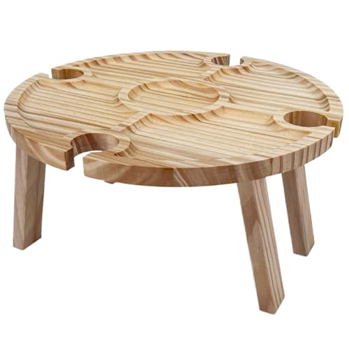 Neroyaner Weintisch 12 Zoll Kleiner Picknicktisch aus Holz mit Weinglashalter Rutschfester Weinpicknicktisch mit Unterteilungsschale tragbarer klappbarer Snacktisch Klappbarer Snacktisch Neroyaner Weintisch 12 Zoll Kleiner Picknicktisch aus Holz mit Weinglashalter Rutschfester Weinpicknicktisch mit Unterteilungsschale tragbarer klappbarer Snacktisch Klappbarer Snacktisch von Neroyaner