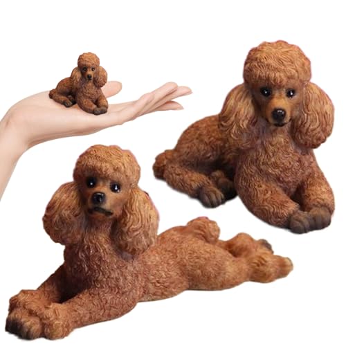 Pudelstatue 2 Stück 2 Größen liegende Haltung Zwergpudel realistische ausdrucksstarke Pudelfigur hellbraune Hundestatue aus Kunstharz dekorative Hundefiguren für das Regal Pudelstatue 2 Stück 2 Größen liegende Haltung Zwergpudel realistische ausdrucksstarke Pudelfigur hellbraune Hundestatue aus Kunstharz dekorative Hundefiguren für das Regal von Neroyaner