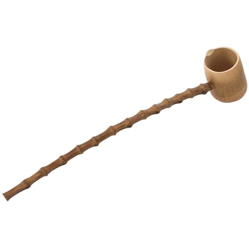 Schöpfkelle aus Holz 41, 9 cm Wasserkelle aus Bambus mit langem Griff orientalischer Stil glatte Oberfläche Bambuslöffel zum Servieren von Tee oder zur Gartenbewässerung von Neroyaner