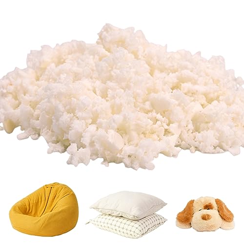 Sitzsack Kissen Füllmaterial Füllung für sitzsack Sofa Fecting Shred Memory Foam Nachfüllung für Bohnensack Füllung 1 kg für Kissen Hundebettkunsthandwerk ausgestopfte Tiere Spielzeug Spielz von Neroyaner