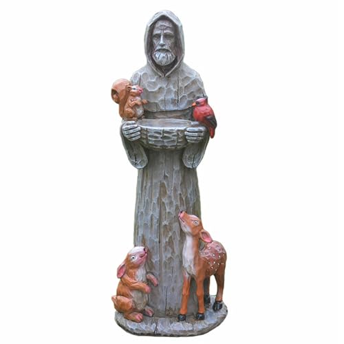 Statue des Heiligen Franz von Assisi 30 cm hoch spiritueller Vogelfutterspender mit Eichhörnchen Vögeln Hirschen Segen Kunstharz Heiliger Franz von Assisi Rasen Heiliger Franziskus Statue des Heiligen Franz von Assisi 30 cm hoch spiritueller Vogelfutterspender mit Eichhörnchen Vögeln Hirschen Segen Kunstharz Heiliger Franz von Assisi Rasen Heiliger Franziskus von Neroyaner