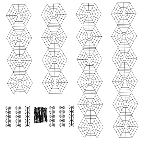Teichnetz für Koiteiche 20-teilig/Set sechseckige Teichschutz-Teichabdeckung auf dem Wasser schwimmendes Kunststoff-Teichnetz einfach zu installierendes Koiteich-Zubehör widersteht Reihern und Krähen von Neroyaner