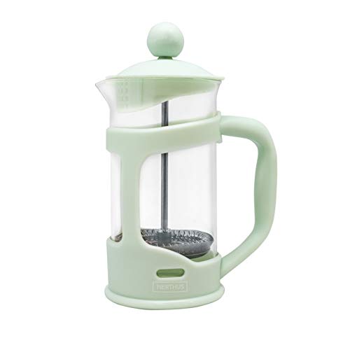 NERTHUS FIH 794 Französische Kaffeemaschine, PP/Borosilikatglas/SS, Grün, 350 ml von NERTHUS