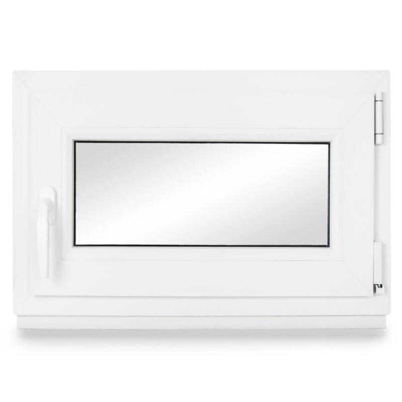 Neruli Kellerfenster Kunststoff Weiß Dreh-Kipp 120x60 cm BxH DIN Rechts 3 -Fach Glas Dichtung Schwarz von Neruli