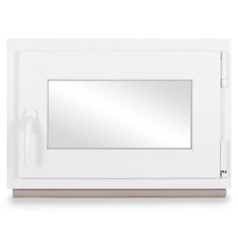 Neruli Kellerfenster Kunststoff Weiß Dreh-Kipp 70x40 cm BxH DIN Rechts 3 -Fach Glas Dichtung Grau von Neruli