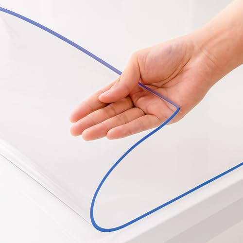 Tischfolie als transparenter Tischschutz, transparente Folien-Tischdecke, Schmutzabweisend, abwischbar und individuell zuschneidbar – 2 mm von Neruma