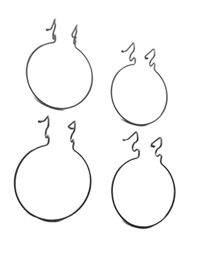 Nesbel - Spüren Sie die Reinheit? Blumentopfhalter verzinkter Stahldraht für Doppelstab Gitter- und Gabionen Zäune, Set Größe:4er Set 18.0 cm von Nesbel - Spüren Sie die Reinheit?