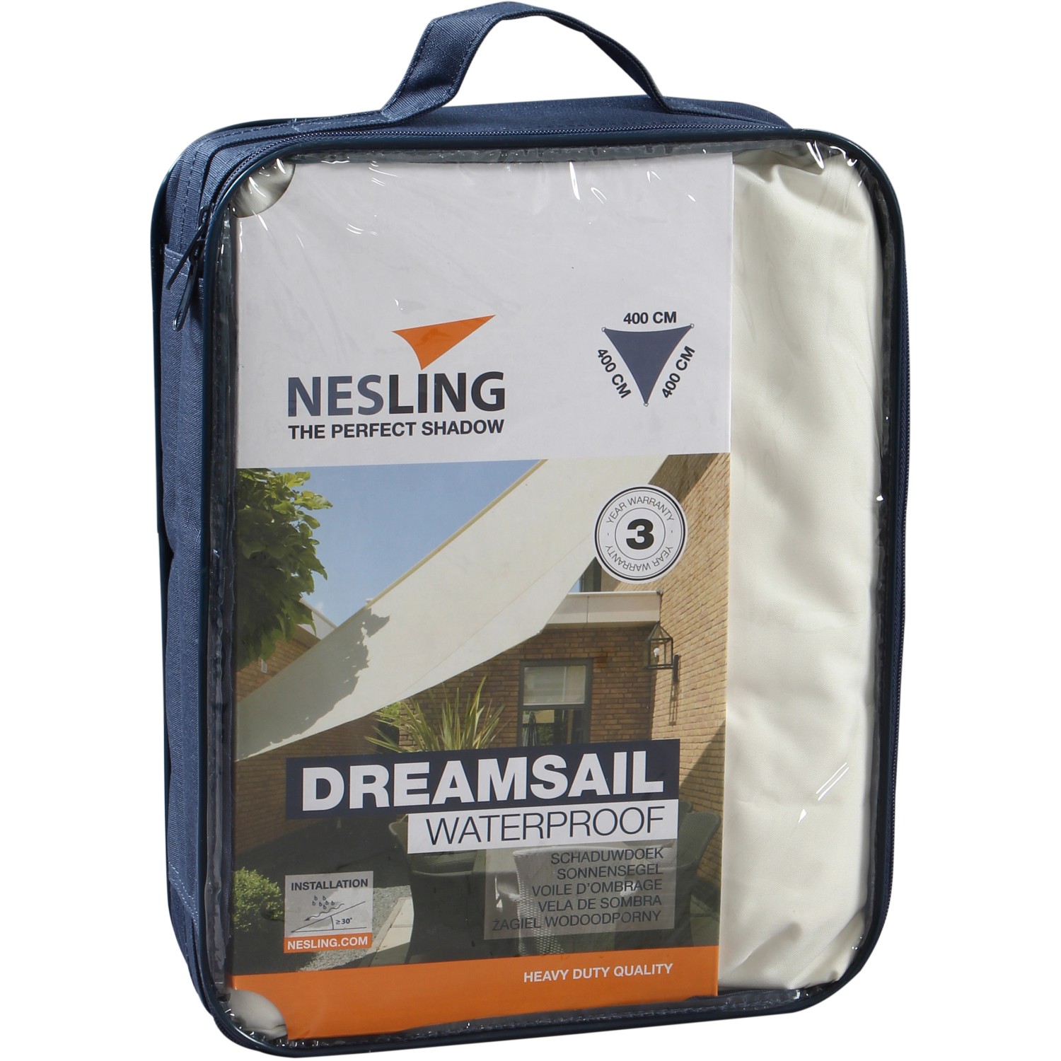 Nesling Sonnensegel Dreamsail Weiß 400 cm x 400 cm x 400 cm von Nesling