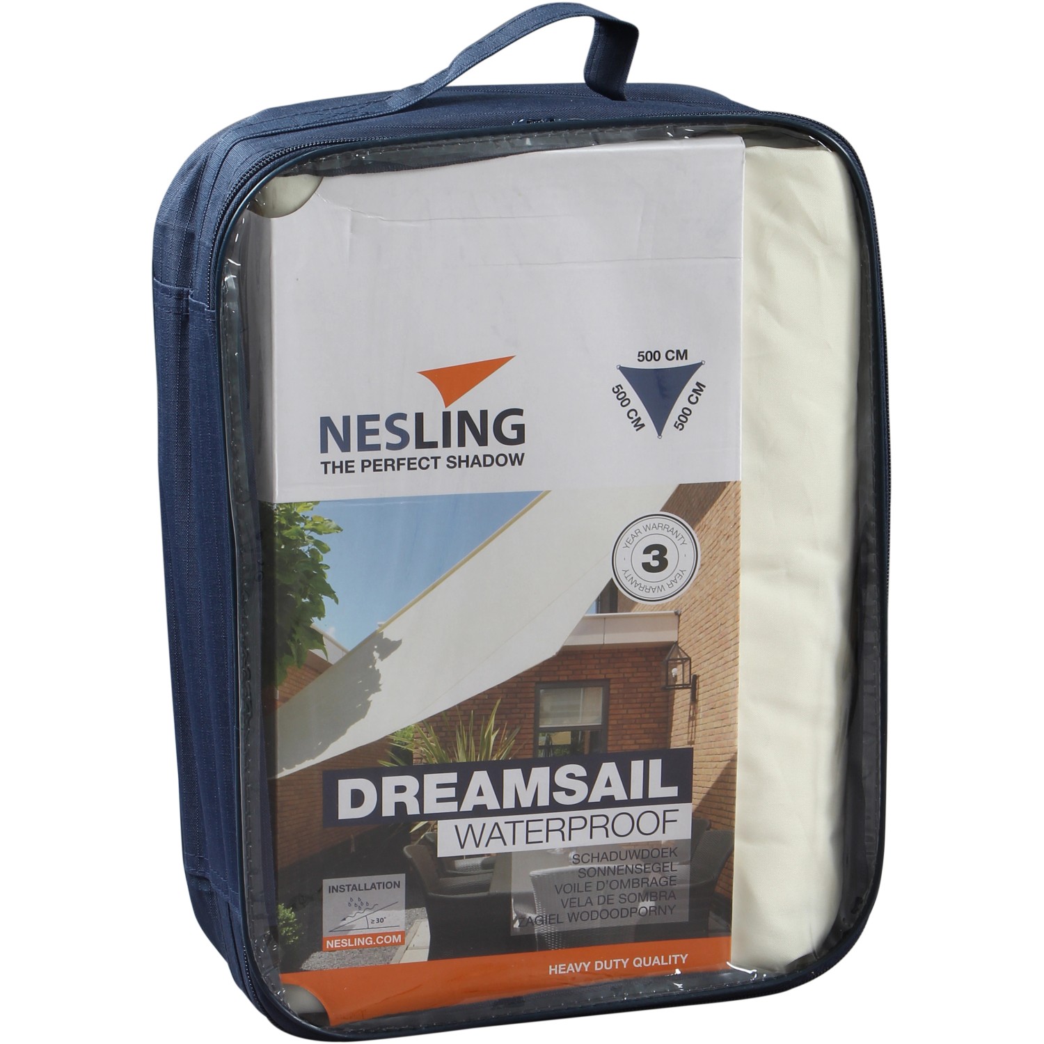 Nesling Sonnensegel Dreamsail Weiß 500 cm x 500 cm x 500 cm von Nesling