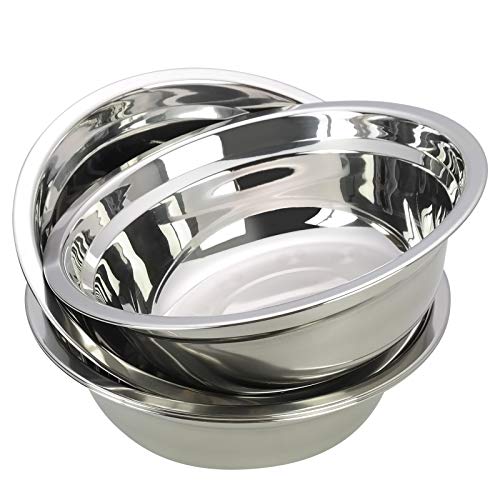 Nesmilers Backen Rührschüssel 4er Set Prep Schüsseln Edelstahl Tief Schüssel Nesmilers Backen Rührschüssel 4er Set Prep Schüsseln Edelstahl Tief Schüssel von Nesmilers