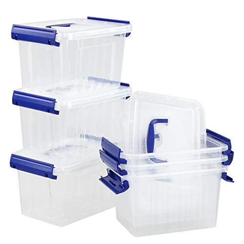 Nesmilers Set mit 6 Aufbewahrungsboxen, Plastikbox mit Deckel von Nesmilers