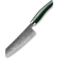 Nesmuk Exklusiv C 90 Damast Kochmesser 14 cm - Griff Micarta grün von Nesmuk