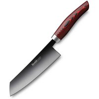 Nesmuk Janus Kochmesser 14 cm - Niobstahl mit DLC-Beschichtung - Griff Micarta rot von Nesmuk