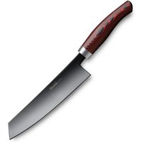 Nesmuk Janus Kochmesser 18 cm - Niobstahl mit DLC-Beschichtung - Griff Micarta rot von Nesmuk