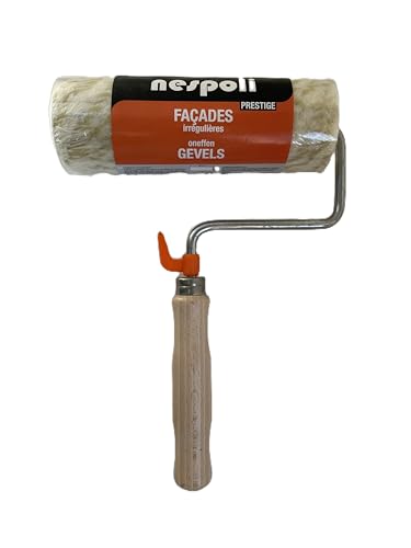 Nespoli 20064180 180 mm Rolle Pro 180 mm mit Griff aus FSC-Holz, unregelmäßige Fassaden, Farbe spezifisch von Nespoli
