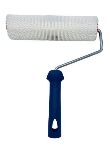 Nespoli Anti-Blasen-Roller, 25 cm, ideal zum Entfernen von Blasen in Bodenanwendungen, mit runden Plektren, Propylengriff von Nespoli