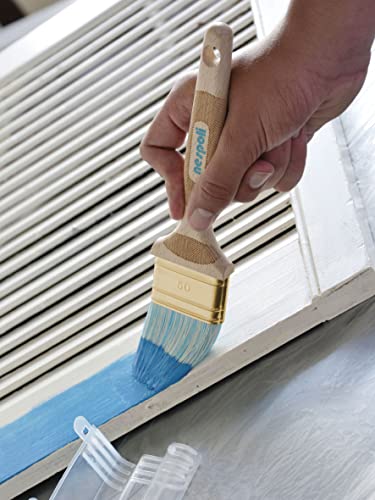 Nespoli FillPro® Flachpinsel 50 mm mit praktischer FreshBox48® und rutschfesten LaserTouch®-Griff - geeignet für alle Lacke, perfektes Oberflächenfinish von Nespoli