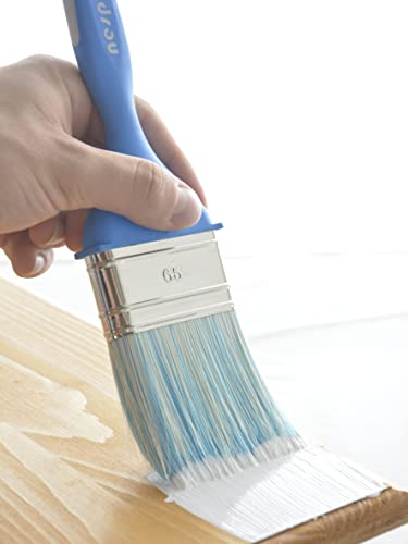 Nespoli FillPro Flachpinsel 65 mm mit praktischer FreshBox48 und komfortablen AirTouch-Griff - geeignet für alle Lacke, perfektes Oberflächenfinish, Blau/Weiß von Nespoli