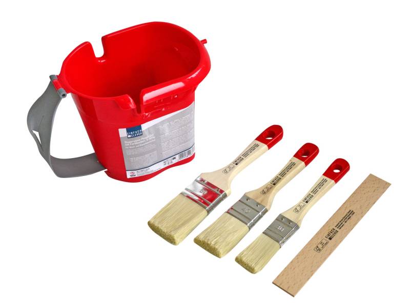 Nespoli Heizkörperpinsel-Set mit Farbbecher 5-teilig von Nespoli