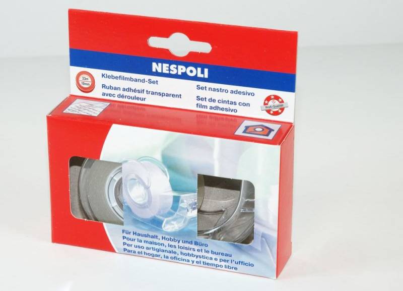 Nespoli Klebefilmband-Set 2-teilig, 19 mm x 33 m, transparent von Nespoli