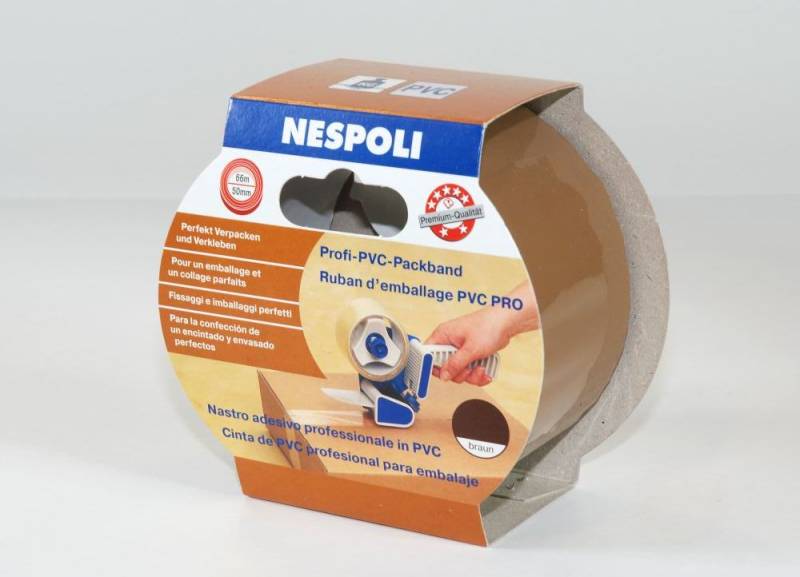 Nespoli Profi-PVC-Packband 50 mm x 66 m, braun Nespoli Profi-PVC-Packband 50 mm x 66 m, braun von Nespoli