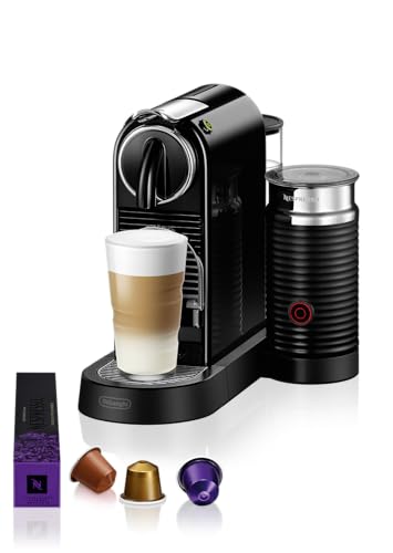 De'Longhi Nespresso Citiz EN267.WAE Kaffeemaschine mit Milchaufschäumer, Energiesparfunktion, 1710W, 1 Liter, 37.2 x 21.8 x 27.7 cm, Schwarz von Nespresso