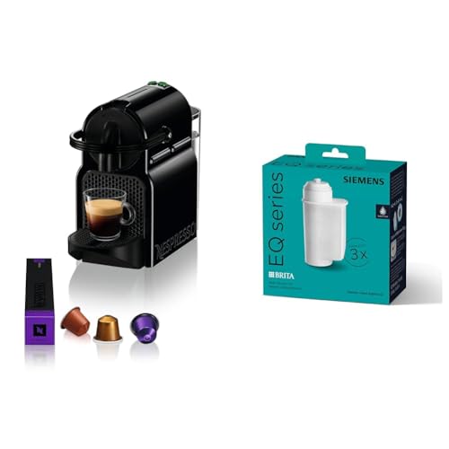 Nespresso De'Longhi EN 80.B Inissia, Hochdruckpumpe, Energiesparfunktion & Siemens BRITA Intenza Wasserfilter TZ70033A,verringert den Kalkgehalt des Wassers von Nespresso