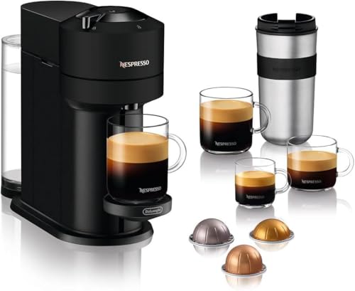 Nespresso De'Longhi Vertuo Next Kaffeemaschine, ENV120.BM, Schwarz matt, Mattschwarz von Nespresso