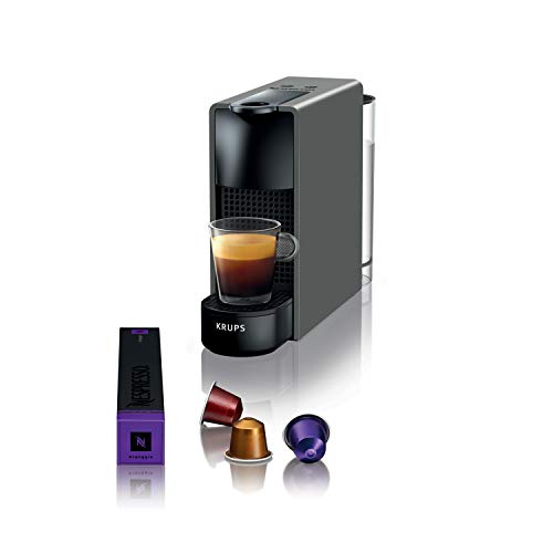 Nespresso Krups Kaffeemaschine Essenza Mini Intensiv Grau Kaffeemaschine YY2911FD von Nespresso