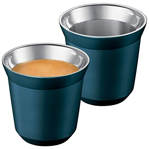 Nespresso Pixie Espresso Dharkan Metall Becher Tasse - blaugrün Nespresso Pixie Espresso Dharkan Metall Becher Tasse - blaugrün von Nespresso