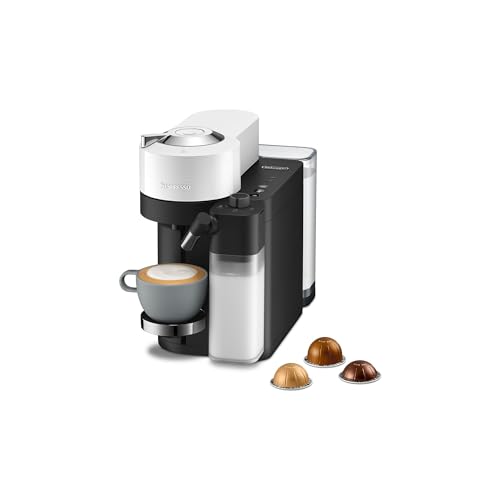 De'Longhi Nespresso Vertuo Lattissima ENV300.W, Kaffeekapselmaschine mit Automatischem Milchaufschäumsystem, 5 Tassengrößen, 3 Milch-Rezepte, Einfache Bedienung, Mattweiß von De'Longhi