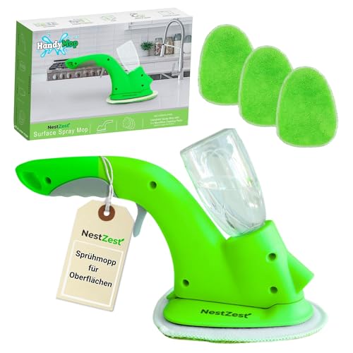 Nest Zest HandyMop.Handheld Spray Mop with 3 Microfibre Cleaning Pads, Perfect Spray Mop for Cleaning Your Surfaces, Reusable and Refillable Nest Zest HandyMop.Handheld Spray Mop with 3 Microfibre Cleaning Pads, Perfect Spray Mop for Cleaning Your Surfaces, Reusable and Refillable von Nest Zest
