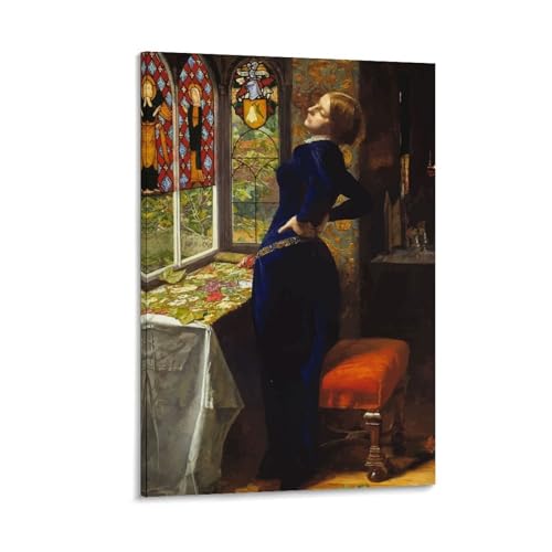 Nestemfo Mariana by Millais Poster auf Leinwand, Kunst, Gemälde, Büro, Zuhause, Wanddekoration, 50 x 75 cm Nestemfo Mariana by Millais Poster auf Leinwand, Kunst, Gemälde, Büro, Zuhause, Wanddekoration, 50 x 75 cm von Nestemfo