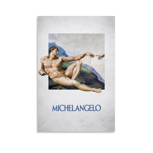 Nestemfo Michelangelo Poster auf Leinwand, Kunst, Gemälde, Büro, Zuhause, Wanddekoration, 20 x 30 cm Nestemfo Michelangelo Poster auf Leinwand, Kunst, Gemälde, Büro, Zuhause, Wanddekoration, 20 x 30 cm von Nestemfo