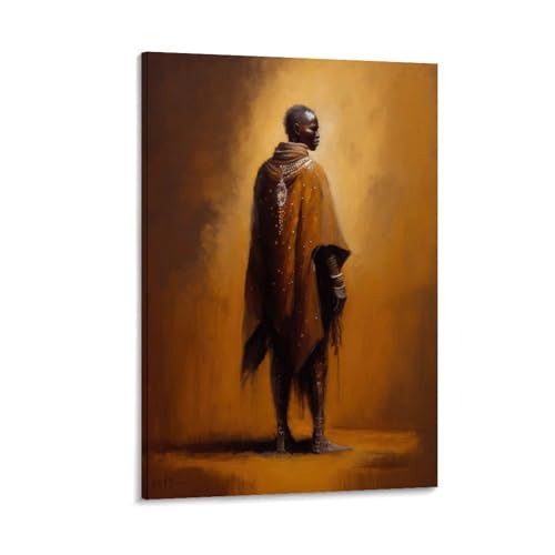 Nestemfo Poster auf Leinwand, Motiv: Maasai, afrikanische Stämme, Malerei, Büro, Zuhause, Wanddekoration, 50 x 75 cm Nestemfo Poster auf Leinwand, Motiv: Maasai, afrikanische Stämme, Malerei, Büro, Zuhause, Wanddekoration, 50 x 75 cm von Nestemfo