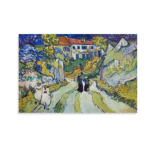 Nestemfo Poster auf Leinwand, Motiv: Treppe bei Auvers, Wanddekoration, 20 x 30 cm von Nestemfo