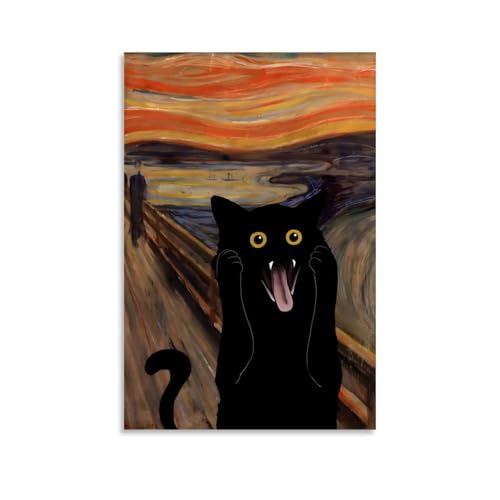 Nestemfo Scream Meow Poster auf Leinwand, Kunst, Gemälde, Büro, Zuhause, Wanddekoration, 50 x 75 cm Nestemfo Scream Meow Poster auf Leinwand, Kunst, Gemälde, Büro, Zuhause, Wanddekoration, 50 x 75 cm von Nestemfo