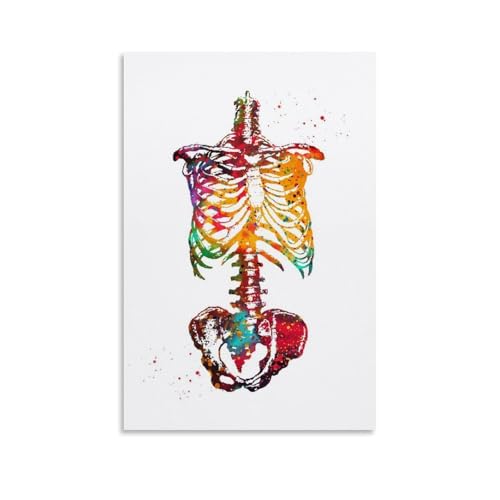 Nestemfo Skelett-Torso-Poster, Leinwand, Kunst, Malerei, Büro, Zuhause, Wanddekoration, 20 x 30 cm Nestemfo Skelett-Torso-Poster, Leinwand, Kunst, Malerei, Büro, Zuhause, Wanddekoration, 20 x 30 cm von Nestemfo