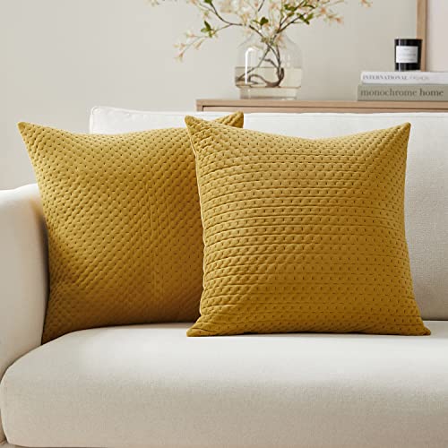 Nestinco Set mit 2 Kissenbezügen, 45,7 x 45,7 cm, Samt, strukturiert, für Sofa, Couch, Bett, Dekoration Nestinco Set mit 2 Kissenbezügen, 45,7 x 45,7 cm, Samt, strukturiert, für Sofa, Couch, Bett, Dekoration von Nestinco